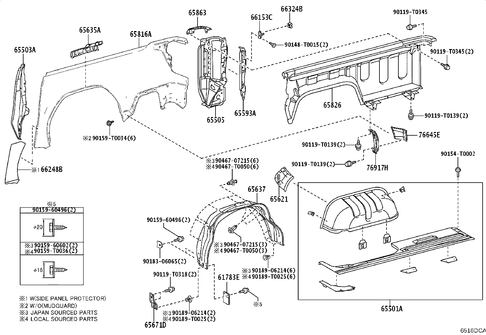 64073-0K010 COVER SUB-ASSY, DECK SIDE TRIM, RH product image