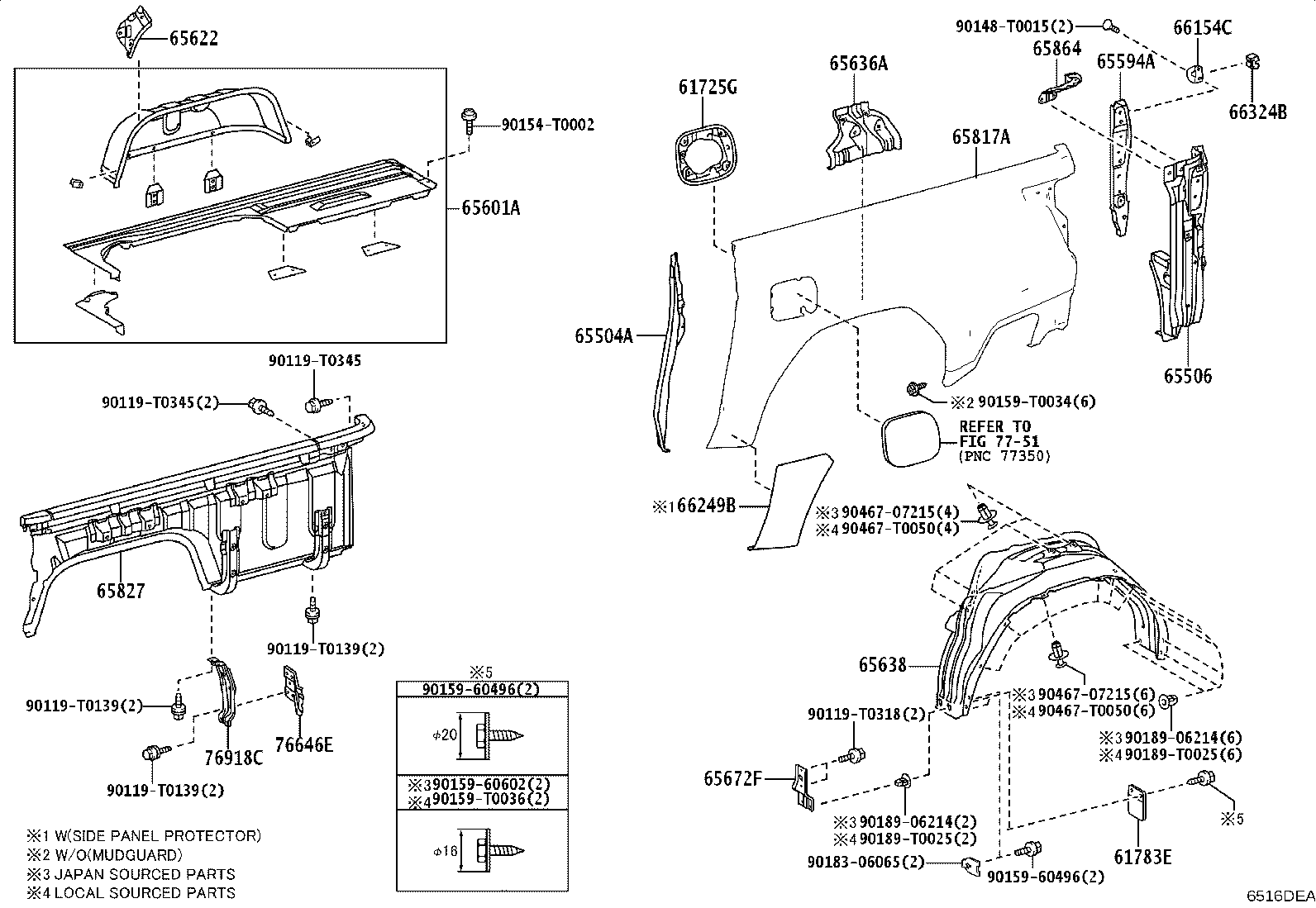 64073-0K010 COVER SUB-ASSY, DECK SIDE TRIM, RH product image