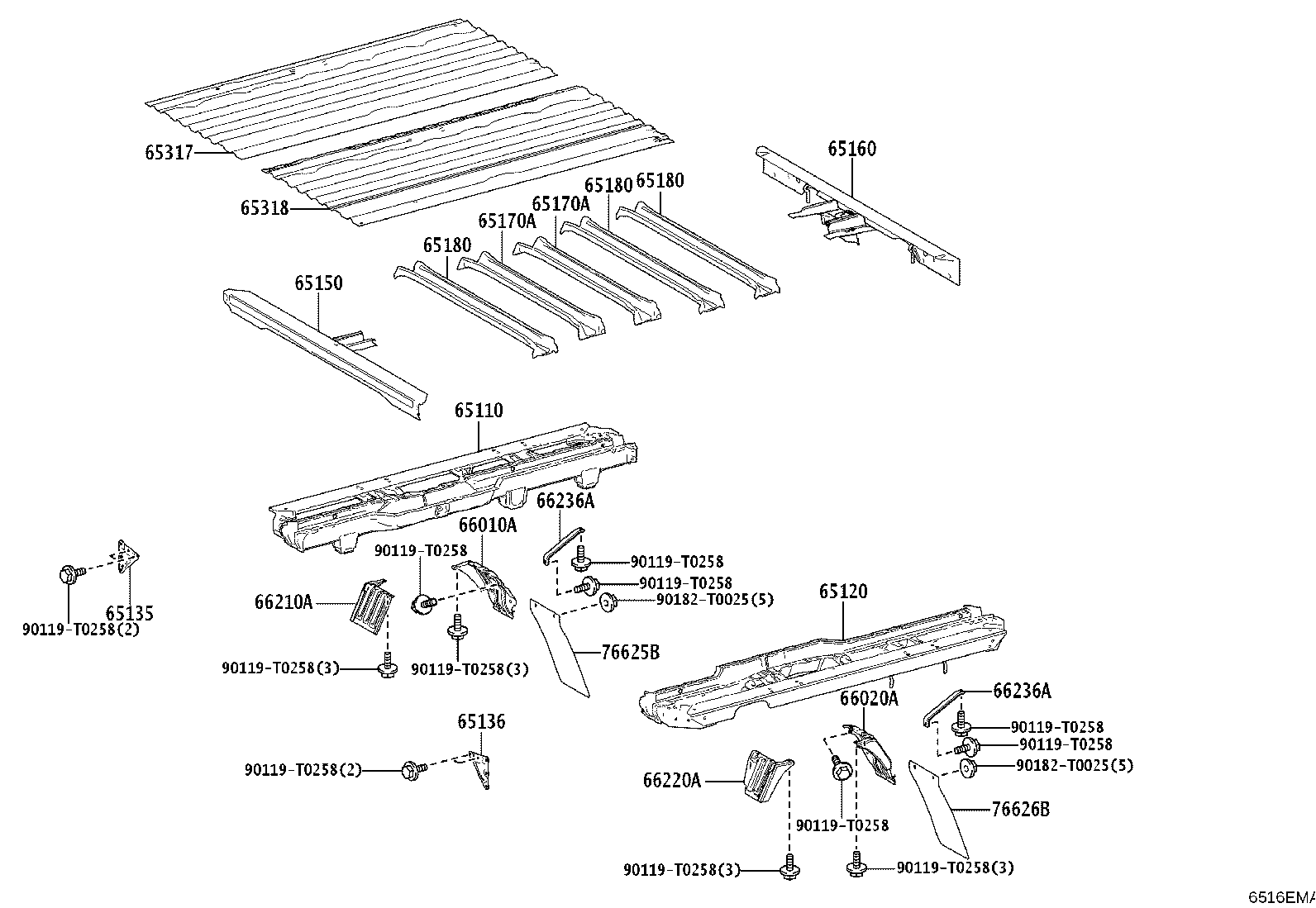 65110-0K030 SILL ASSY, MAIN, RH product image