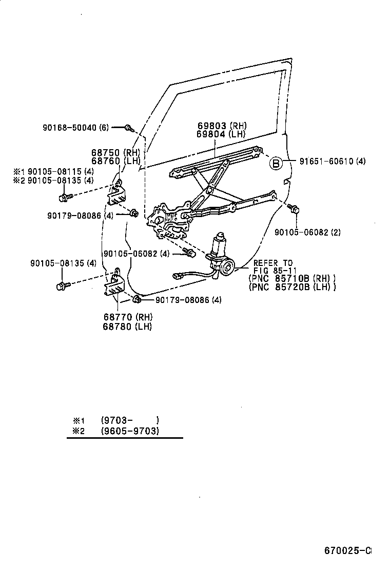 68750-44010 HINGE ASSY, REAR DOOR, UPPER RH product image