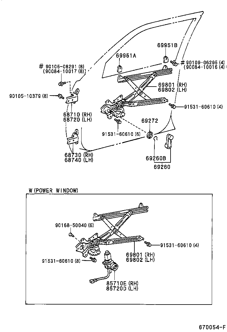 Toyota 68710-07010 HINGE ASSY, FRONT DOOR, UPPER RH
