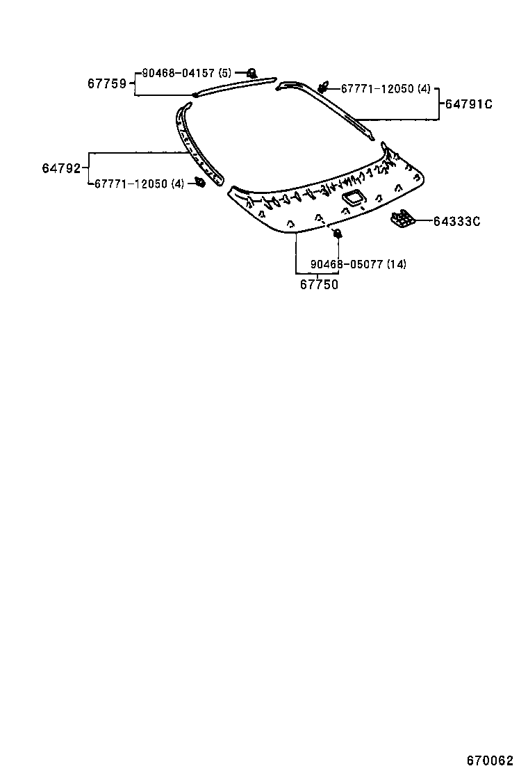 67005-2B620 PANEL SUB-ASSY, BACK DOOR product image