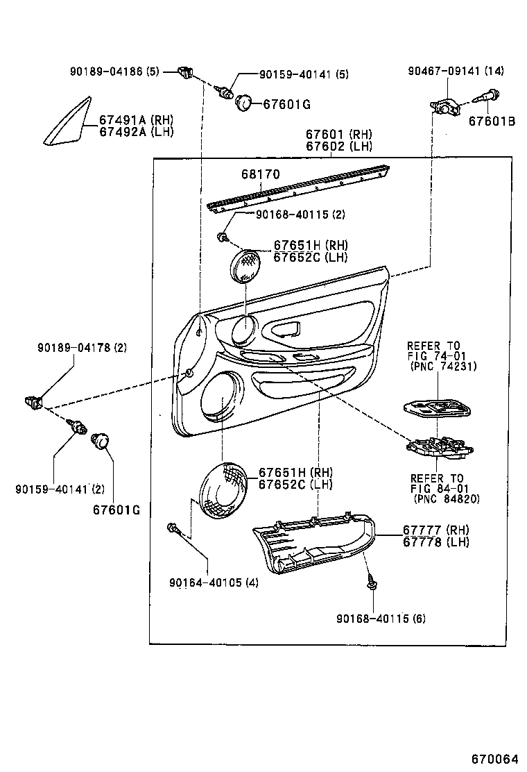 67002-2B070 PANEL SUB-ASSY, FRONT DOOR, LH product image
