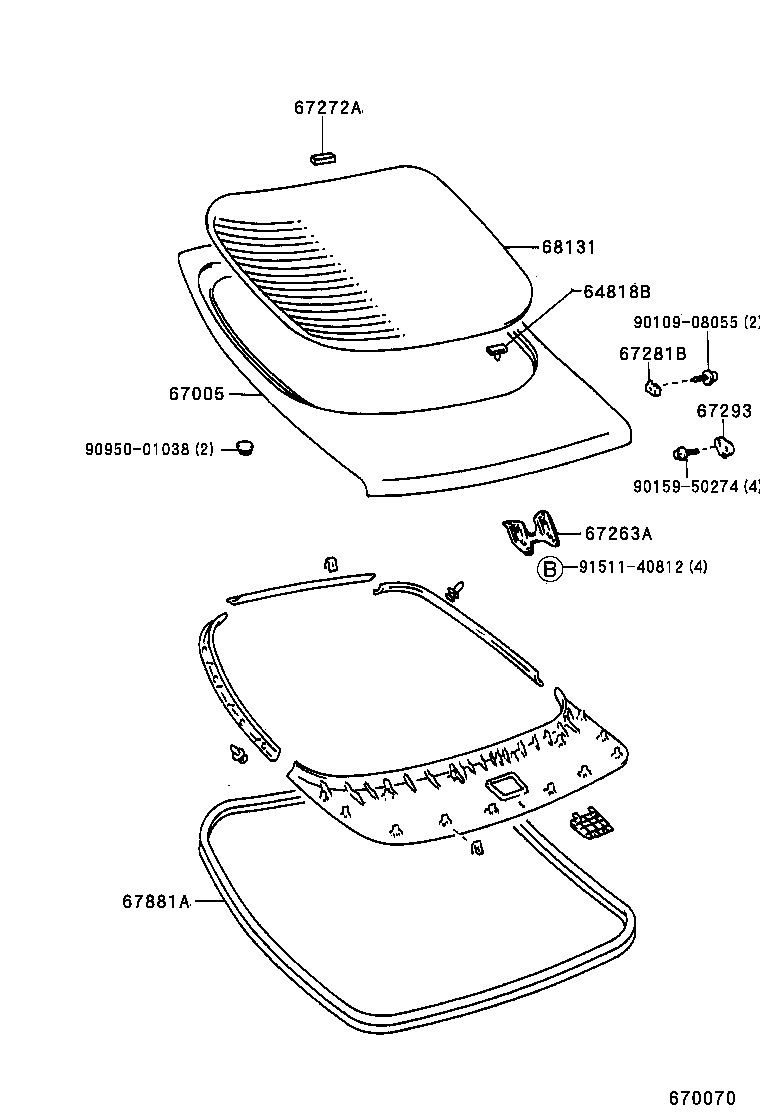 67005-2B620 PANEL SUB-ASSY, BACK DOOR product image