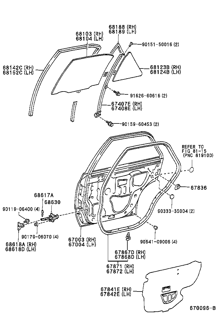 67003-20760 PANEL SUB-ASSY, REAR DOOR, RH product image