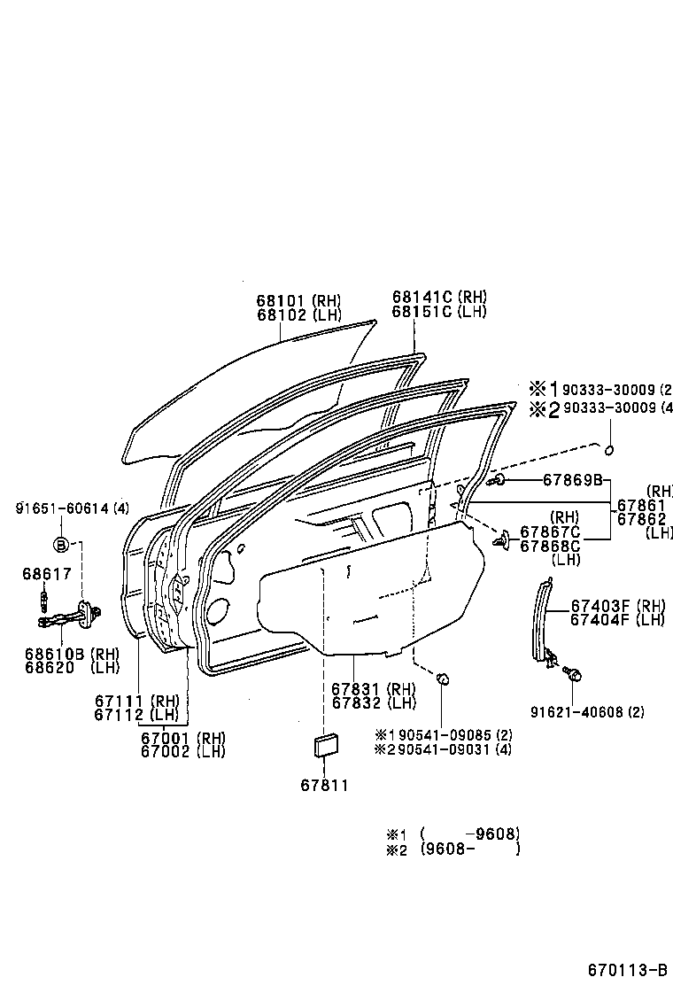 67491-16280 GARNISH, FRONT DOOR LOWER FRAME BRACKET, RH product image