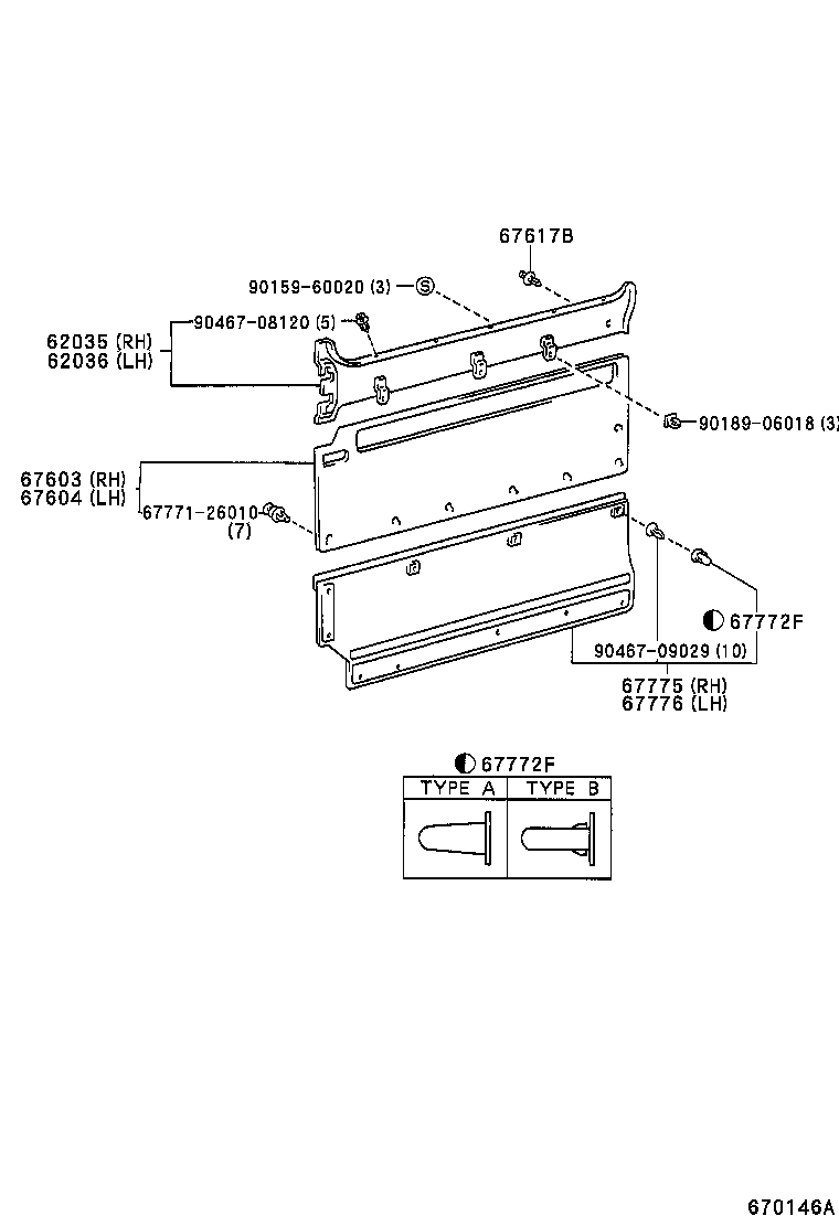 67003-26040 DOOR SUB-ASSY, SLIDE, RH product image