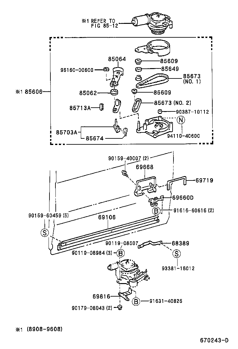 68360-95J07 ROLLER ASSY, SLIDE DOOR, LOWER LH product image