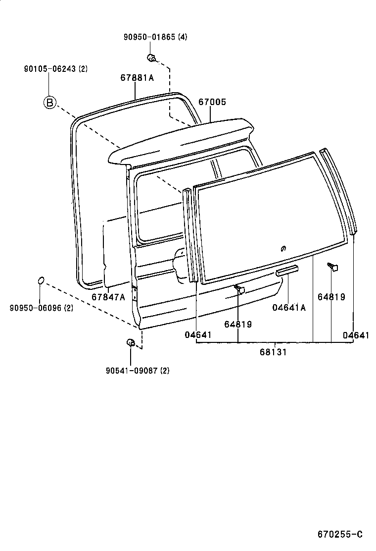 67005-2R510 PANEL SUB-ASSY, BACK DOOR product image