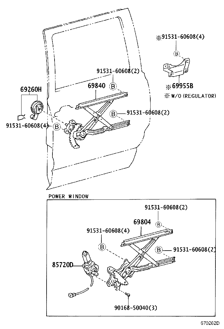 85720-28050 MOTOR ASSY, POWER WINDOW REGULATOR, LH product image