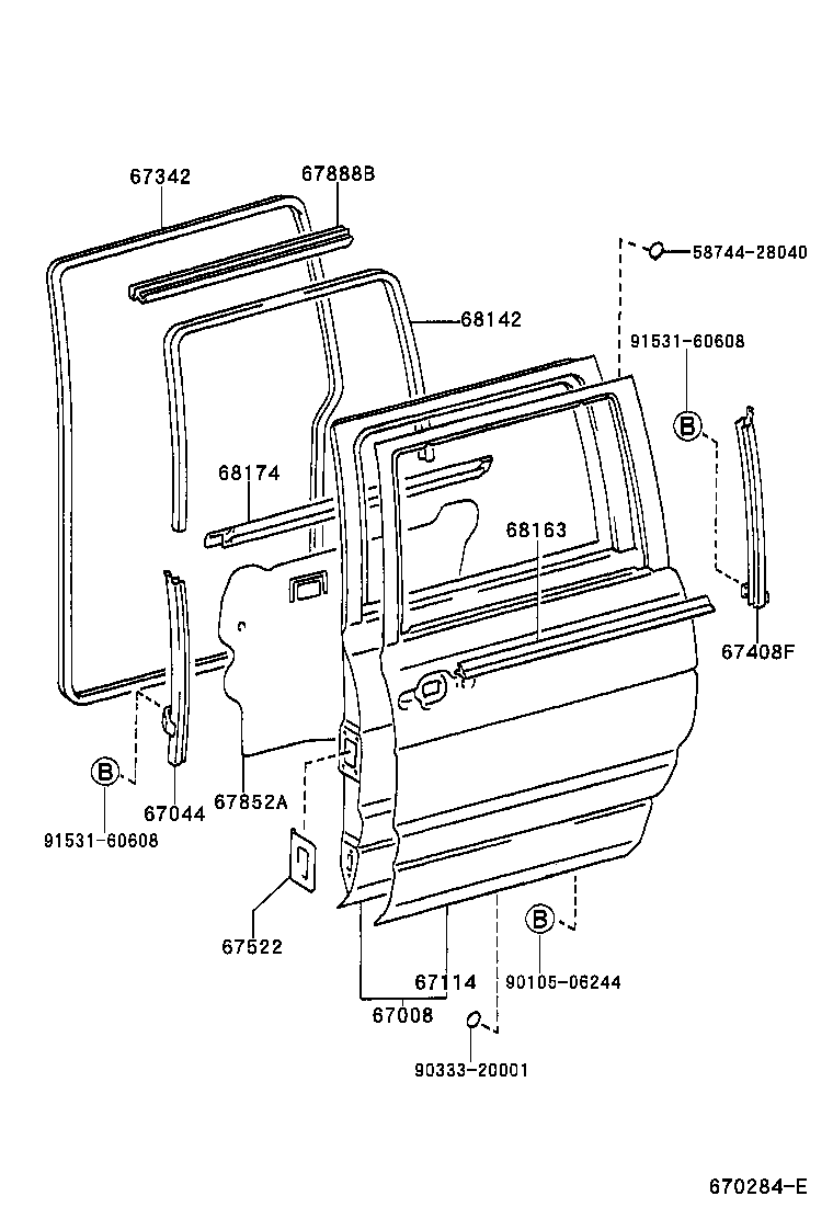 67004-28010 PANEL SUB-ASSY, SLIDE DOOR, LH product image