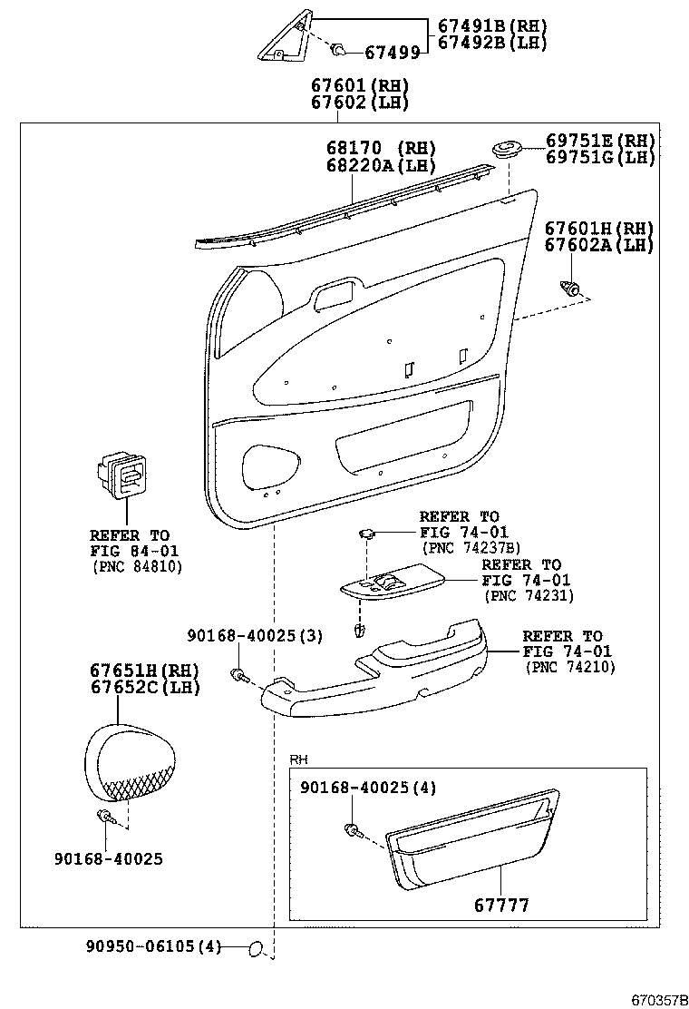67862-12890 WEATHERSTRIP, FRONT DOOR, LH product image