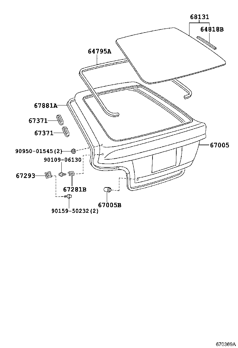 67005-1F610 PANEL SUB-ASSY, BACK DOOR product image