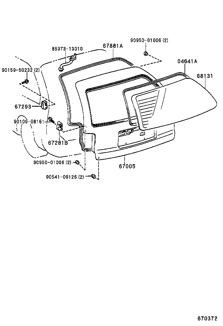 67005-1F281 PANEL SUB-ASSY, BACK DOOR product image