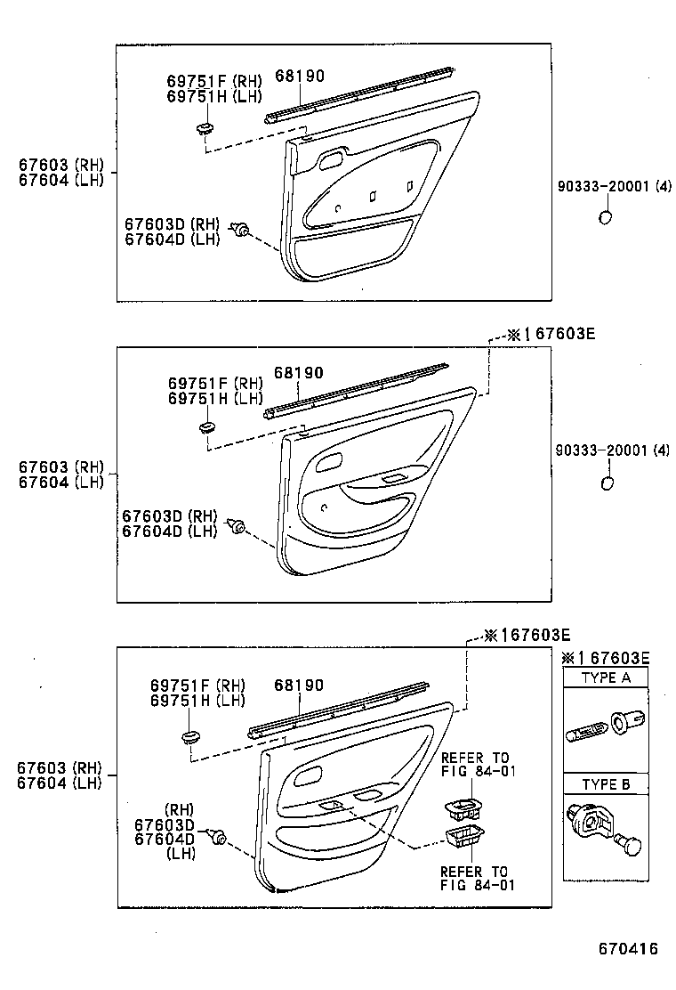 67640-13232-B1 BOARD SUB-ASSY, REAR DOOR TRIM, LH product image
