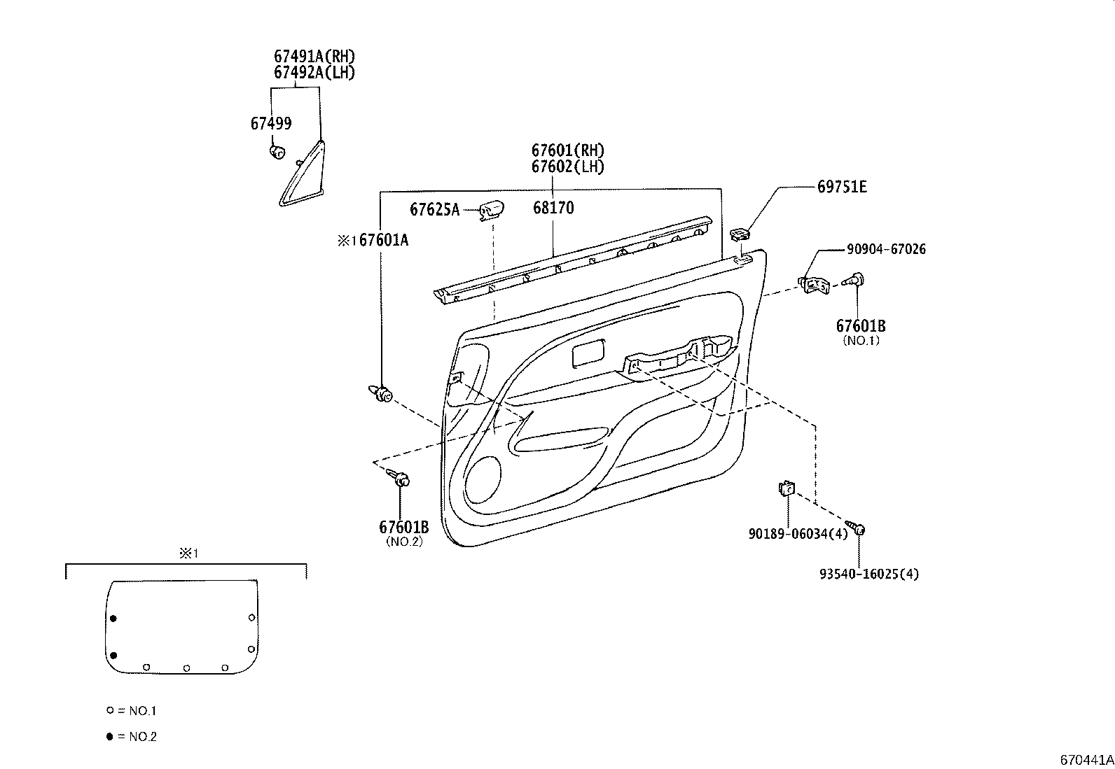 68101-35160 GLASS SUB-ASSY, FRONT DOOR, RH product image