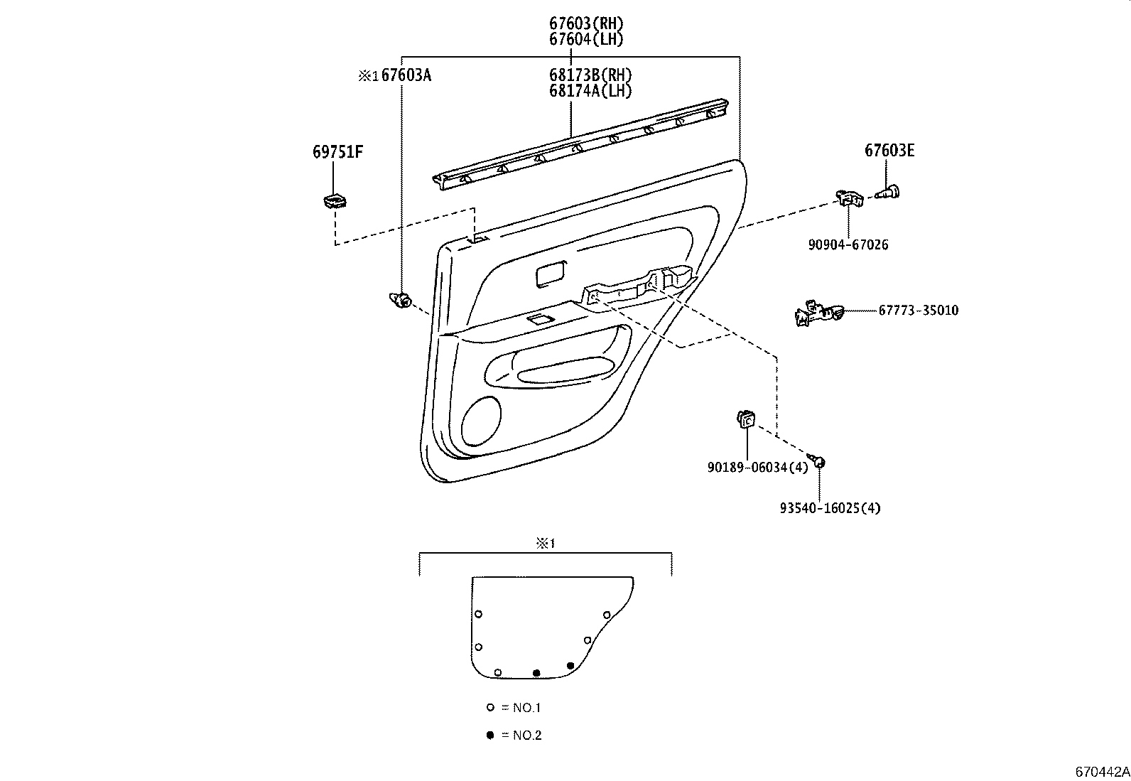 67003-35120 PANEL SUB-ASSY, REAR DOOR, RH product image