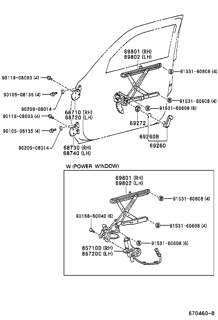 Toyota 68730-04010 HINGE ASSY, FRONT DOOR, UPPER LH