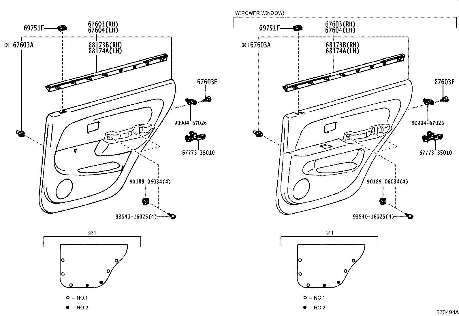 Toyota 67004-35100 PANEL SUB-ASSY, REAR DOOR, LH