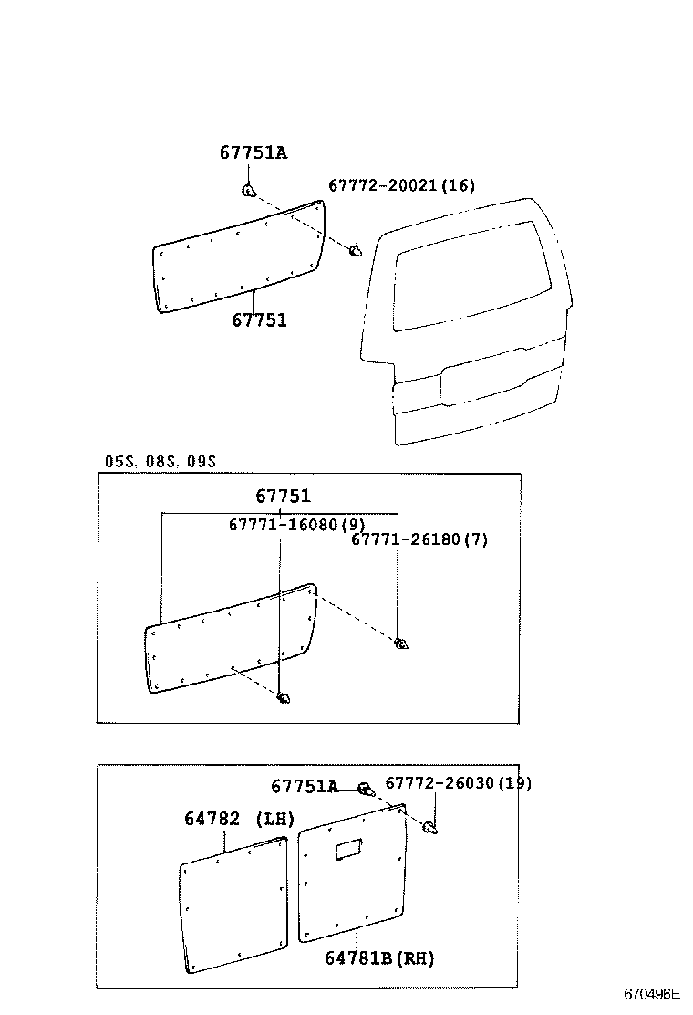 67751-26020 BOARD, BACK DOOR TRIM product image
