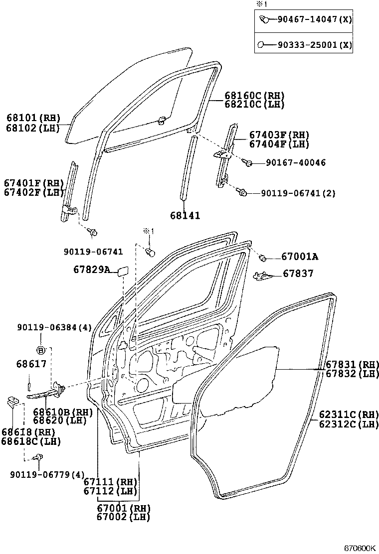 67112-26010 PANEL, FRONT DOOR, OUTER LH product image