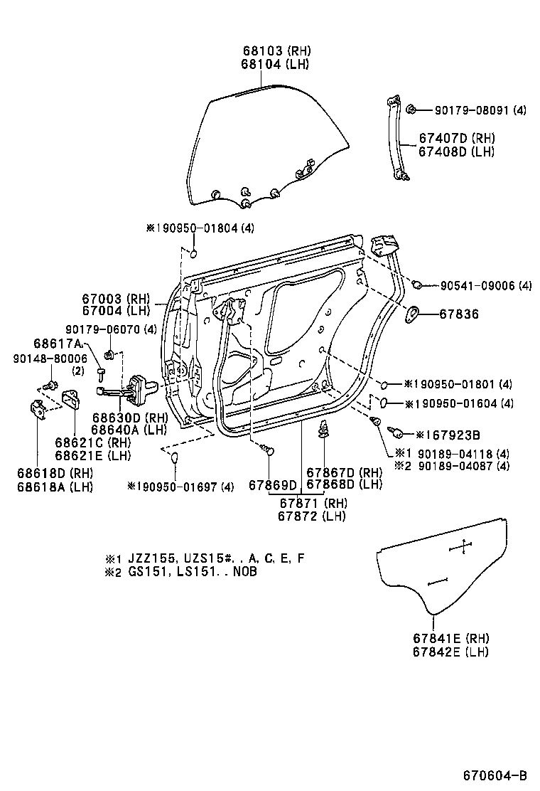 67004-30540 PANEL SUB-ASSY, REAR DOOR, LH product image