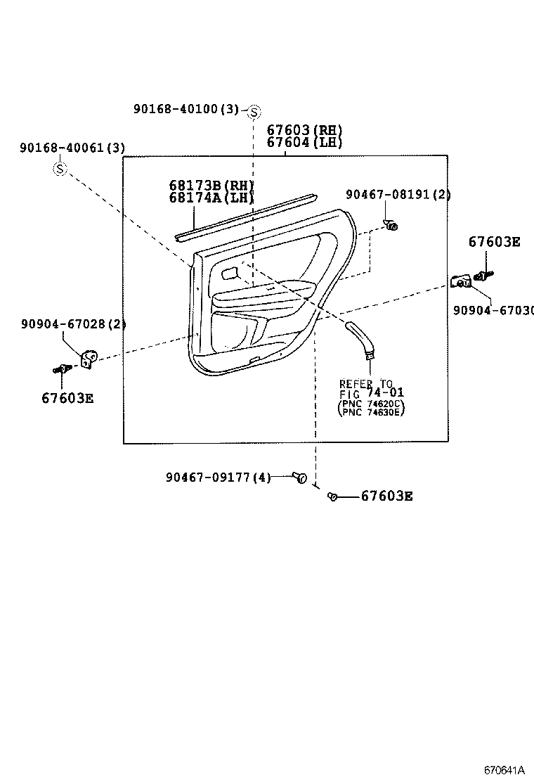 67004-30540 PANEL SUB-ASSY, REAR DOOR, LH product image