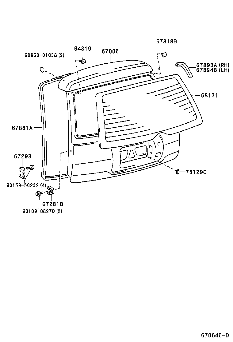 67005-1F161 PANEL SUB-ASSY, BACK DOOR product image