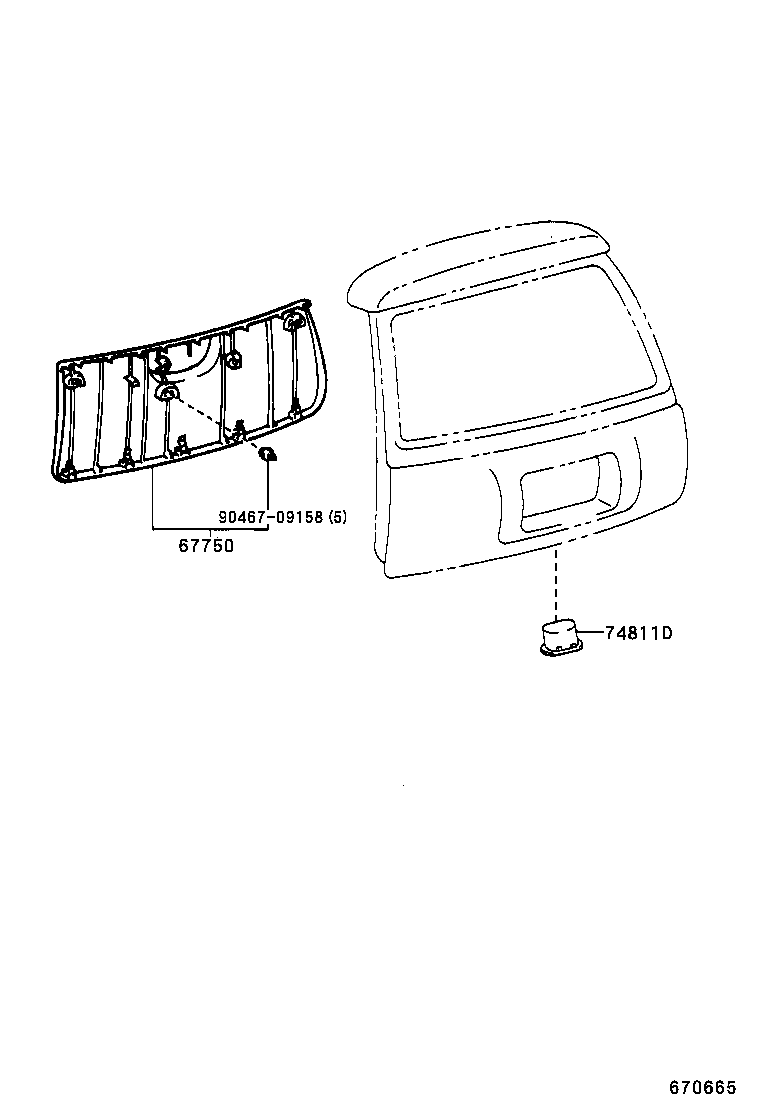 67893-12010 PROTECTOR, BACK DOOR PANEL, NO.1 product image