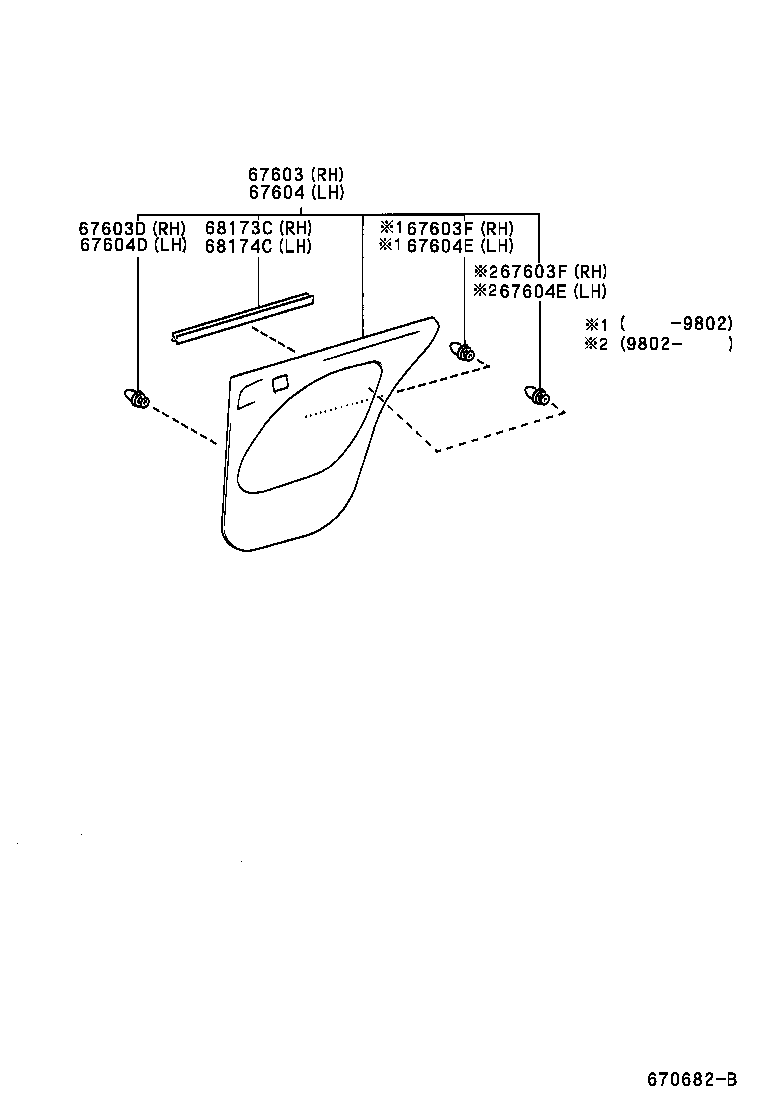 67003-46010 PANEL SUB-ASSY, SLIDE DOOR, RH product image