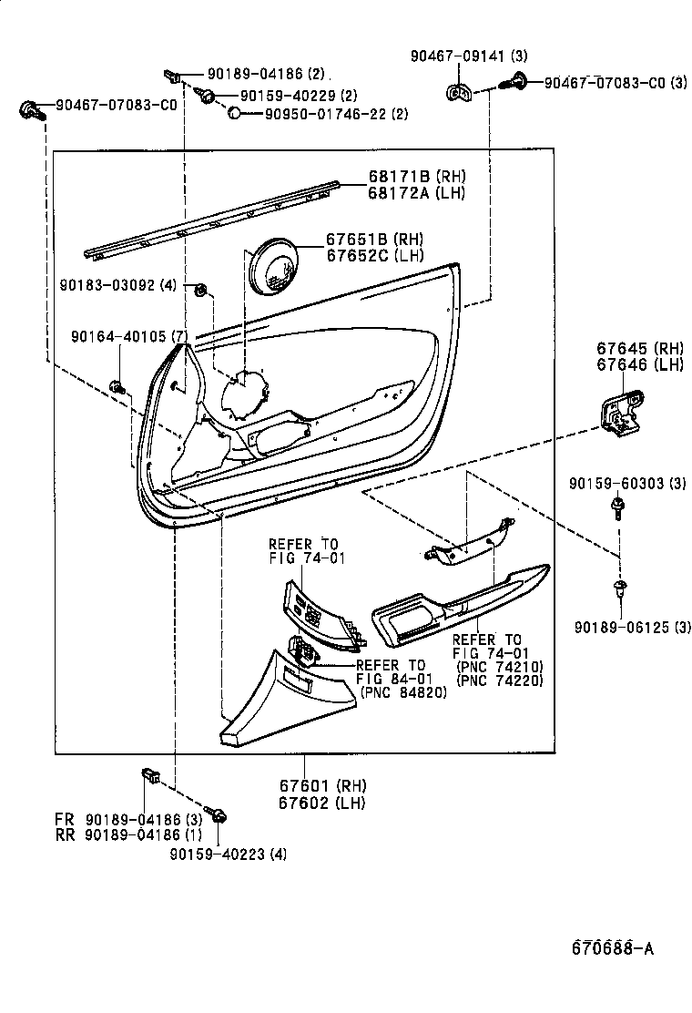 Toyota 67002-14380 PANEL SUB-ASSY, FRONT DOOR, LH