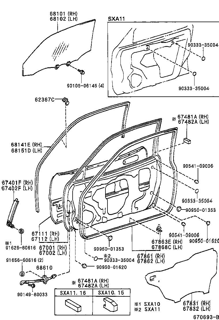 67002-42011 PANEL SUB-ASSY, FRONT DOOR, LH product image