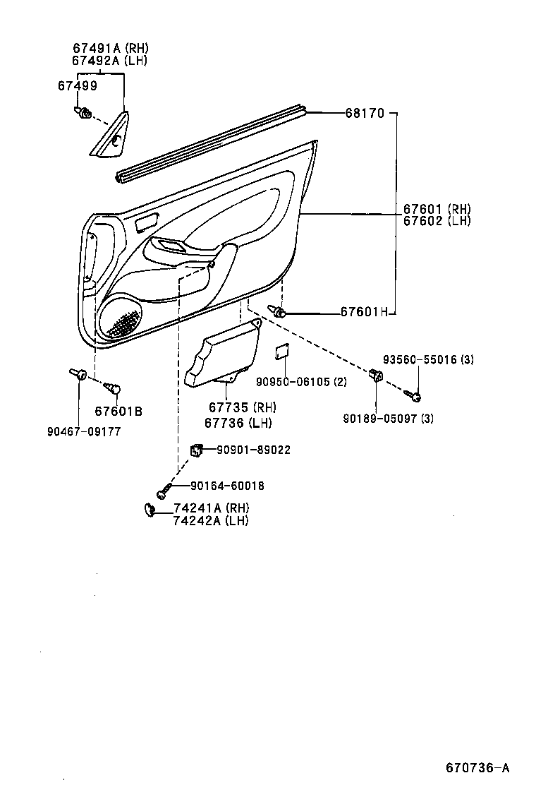 67404-02030 FRAME SUB-ASSY, FRONT DOOR, REAR LOWER LH product image