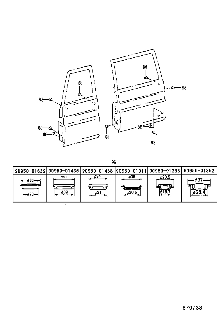 67005-60280 PANEL SUB-ASSY, BACK DOOR, RH product image