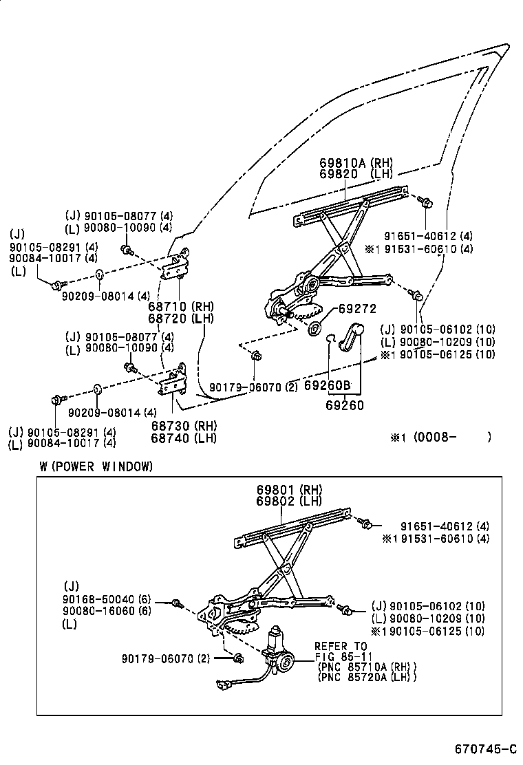 69268-02021 PLATE, FRONT DOOR REGULATOR INSIDE HANDLE product image