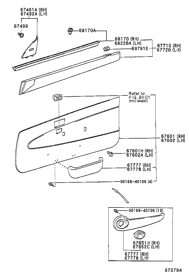 67404-10060 FRAME SUB-ASSY, FRONT DOOR, REAR LOWER LH product image