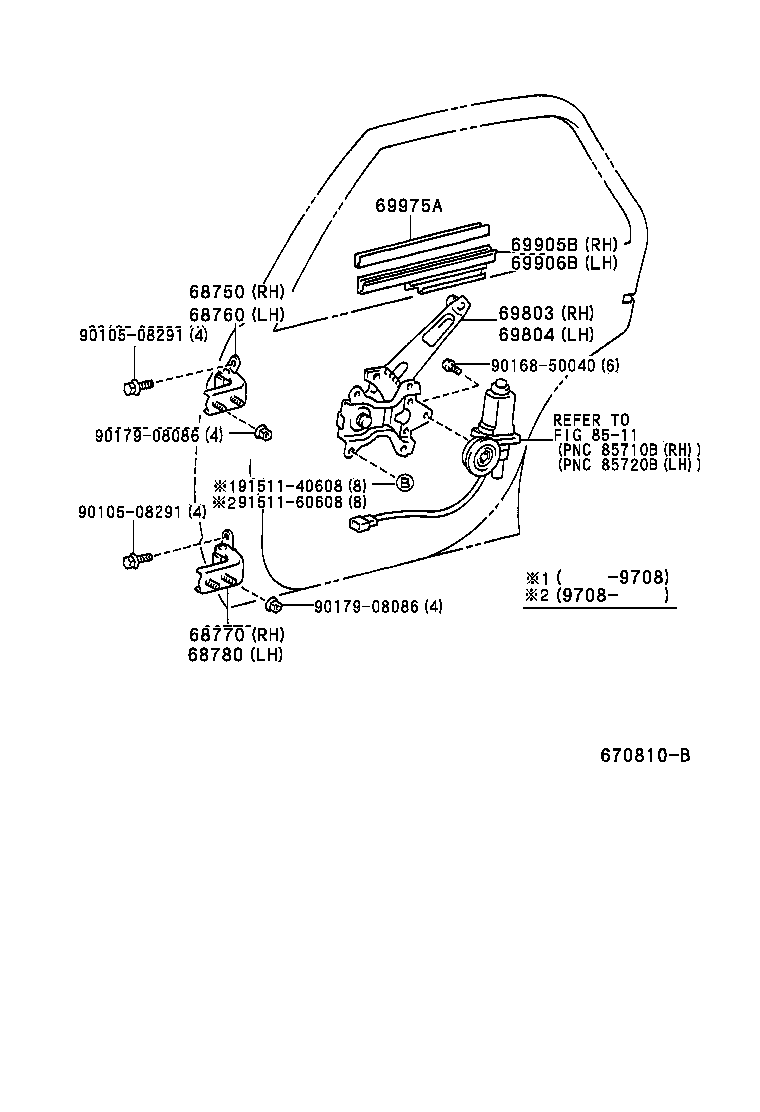 68780-32060 HINGE ASSY, REAR DOOR, LOWER LH product image