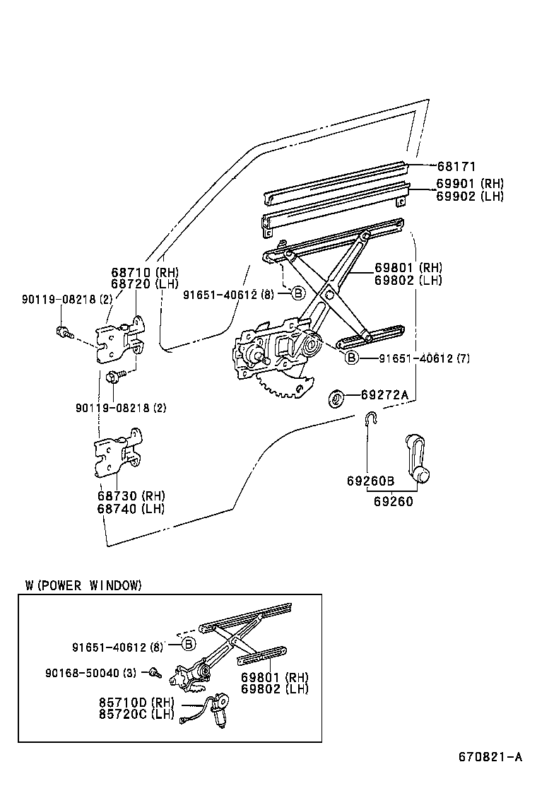 85710-37020 MOTOR ASSY, POWER WINDOW REGULATOR, RH product image