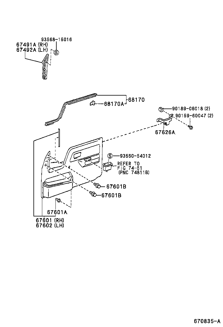 67002-37061 PANEL SUB-ASSY, FRONT DOOR, LH product image