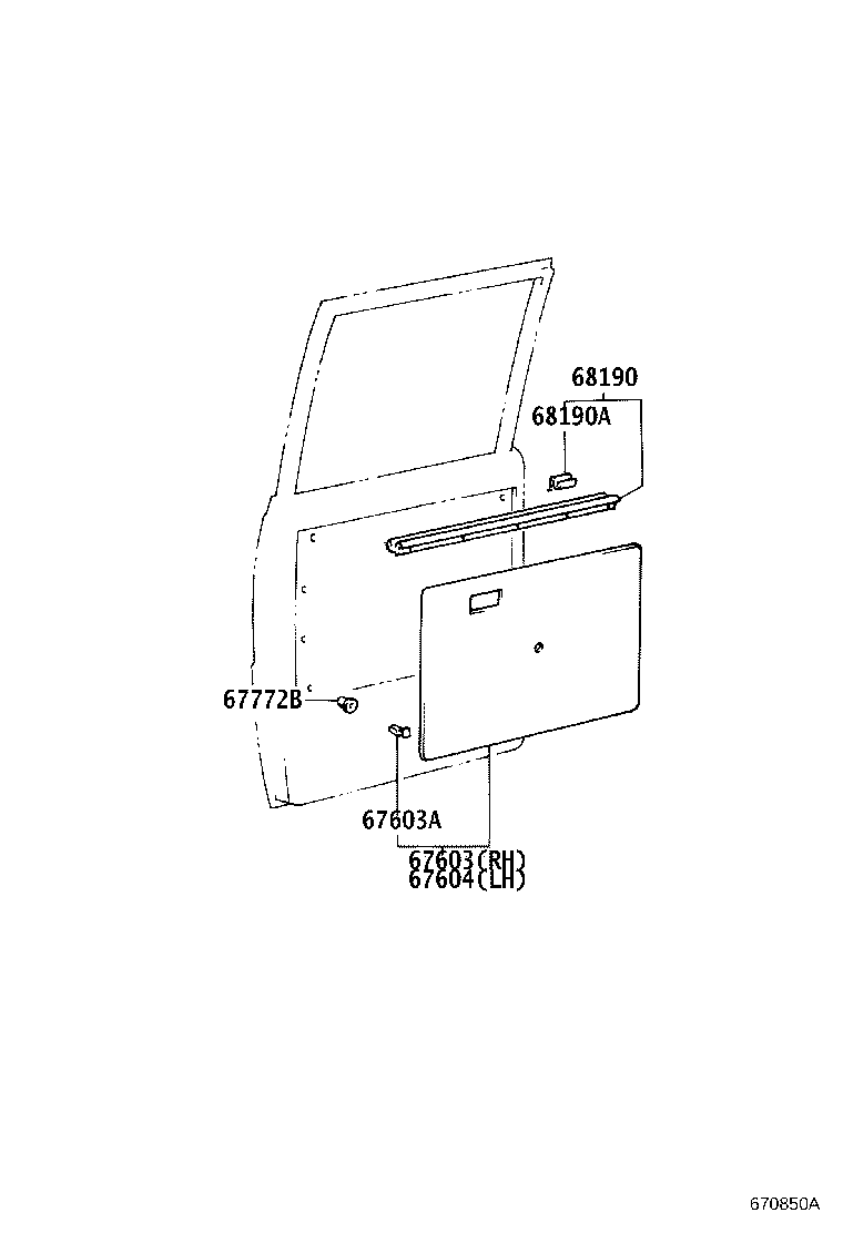 67004-37010 DOOR SUB-ASSY, SLIDE, LH product image