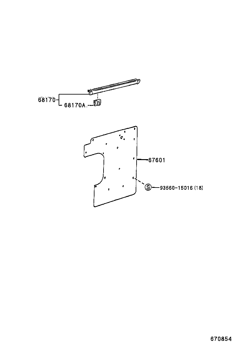 68111-25010 GLASS SUB-ASSY, FRONT DOOR, RH product image