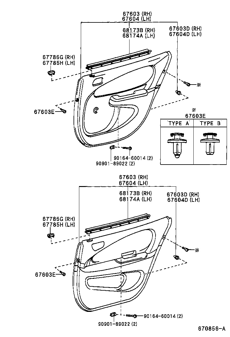 Toyota 67004-02110 PANEL SUB-ASSY, REAR DOOR, LH