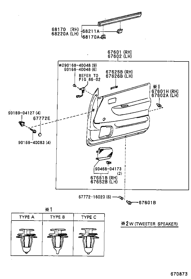 67002-34010 PANEL SUB-ASSY, FRONT DOOR, LH product image