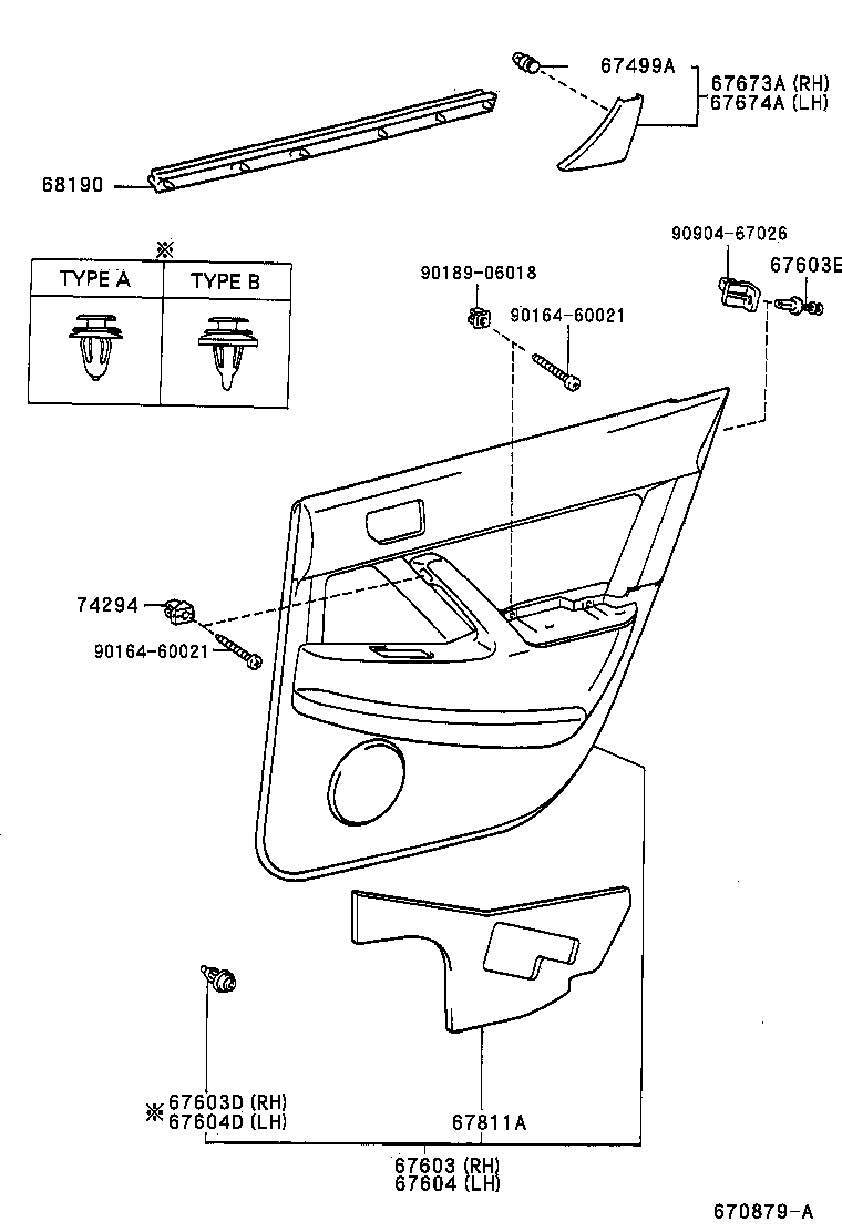 67003-32340 PANEL SUB-ASSY, REAR DOOR, RH product image