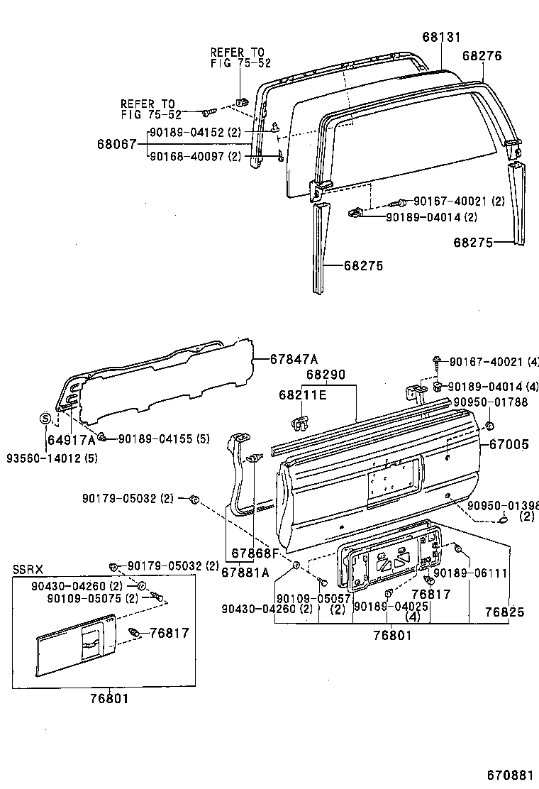 67005-35011 PANEL SUB-ASSY, BACK DOOR product image