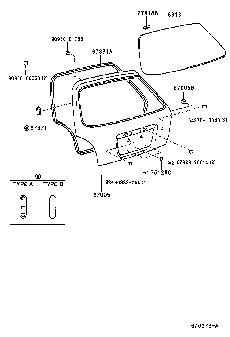 67005-1C770 PANEL SUB-ASSY, BACK DOOR product image