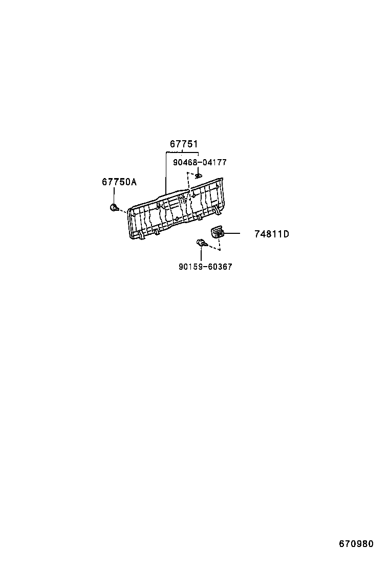 64818-10040 SPACER, BACK WINDOW GLASS product image