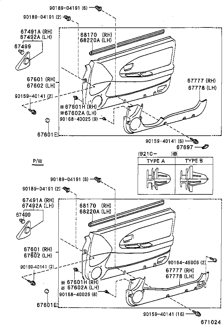 67002-17080 PANEL SUB-ASSY, FRONT DOOR, LH product image