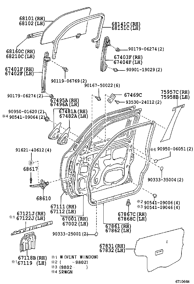 67091-35010 COVER, FRONT DOOR FRONT LOWER FRAME, UPPER RH product image