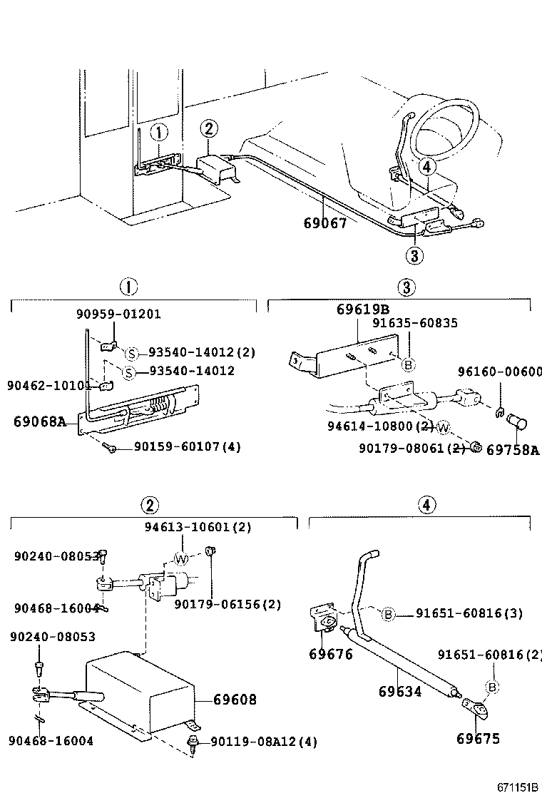 69079-90K00-A0 HOLDER, DOOR LOCK CONTROL KNOB(FOR GLIDE DOOR) product image